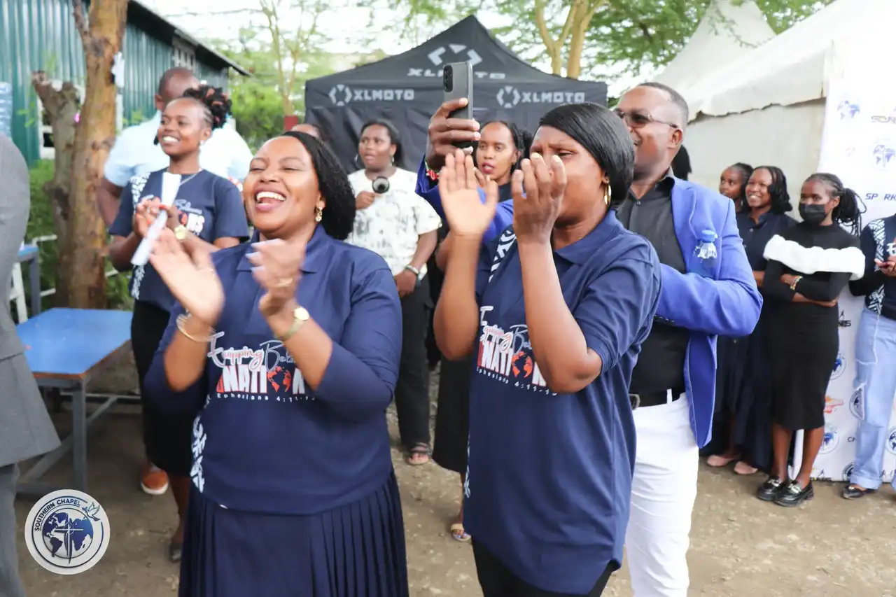 Worship team leading the congregation